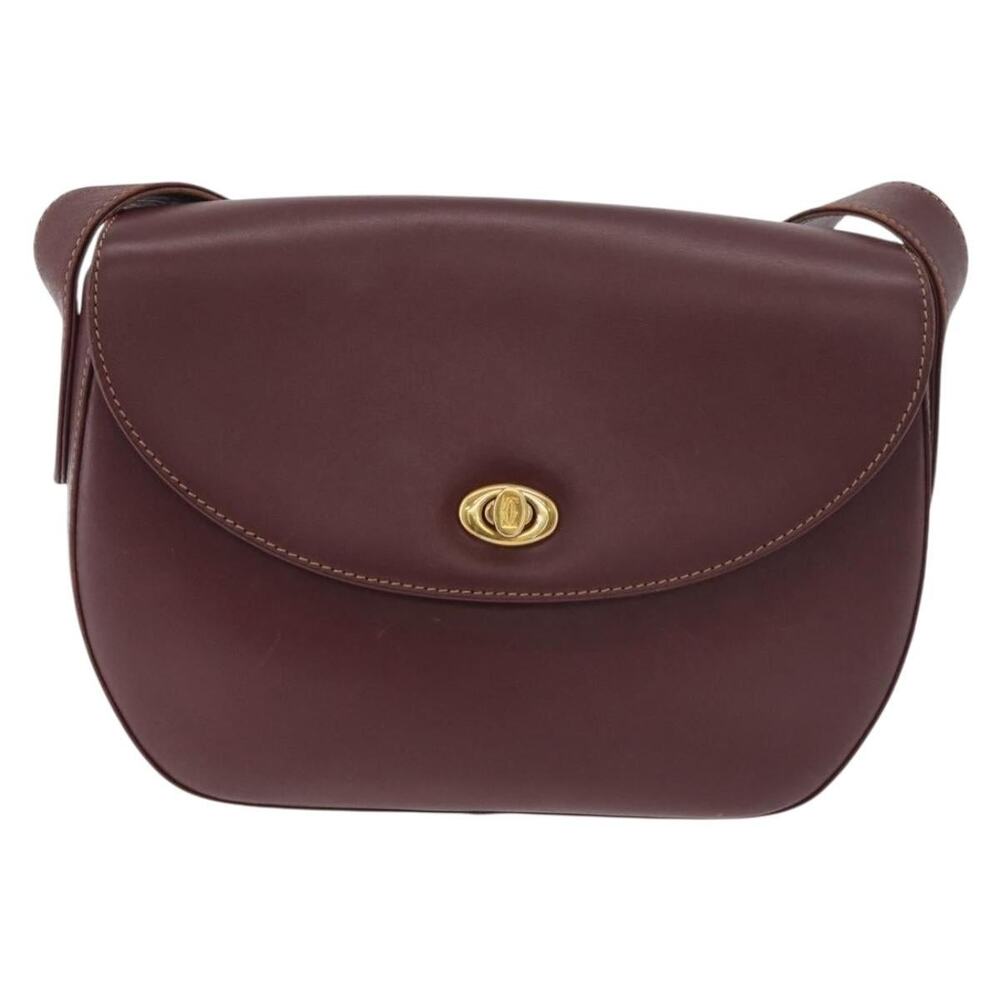 Cartier Leather Must 30 Shoulder Bag Red